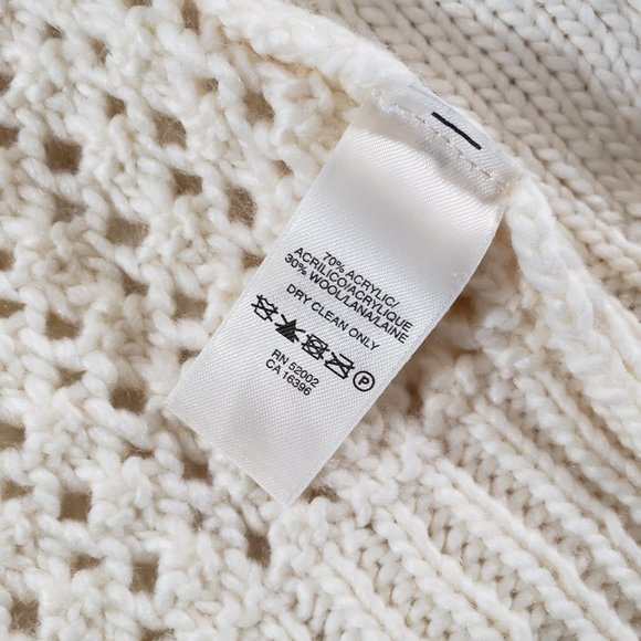 NWOT DKNY Cable Knit Zipper Ivory Cardigan Size XS - Picture 10 of 10